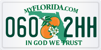 FL license plate 0602HH