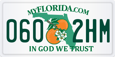 FL license plate 0602HM