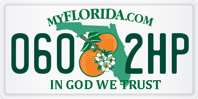 FL license plate 0602HP