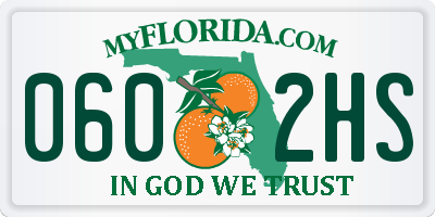 FL license plate 0602HS
