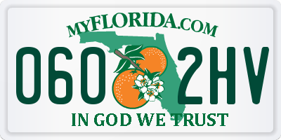 FL license plate 0602HV