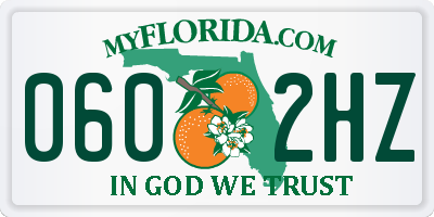 FL license plate 0602HZ