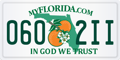 FL license plate 0602II