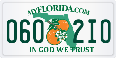 FL license plate 0602IO
