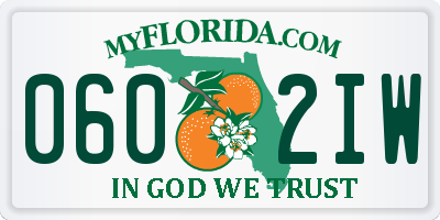 FL license plate 0602IW