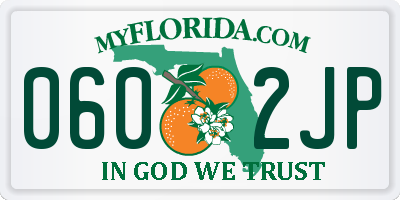 FL license plate 0602JP
