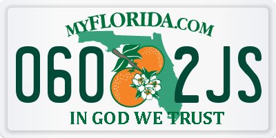 FL license plate 0602JS
