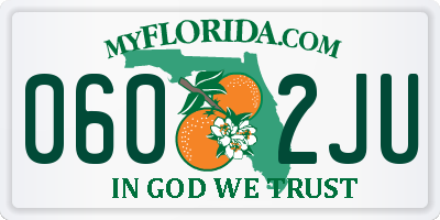 FL license plate 0602JU