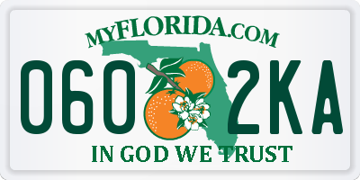 FL license plate 0602KA