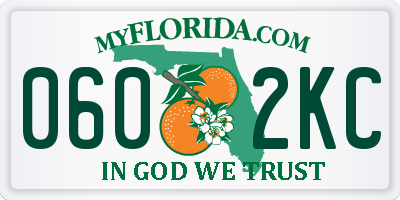 FL license plate 0602KC