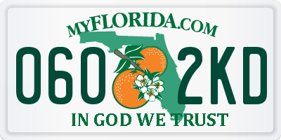 FL license plate 0602KD