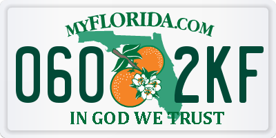 FL license plate 0602KF