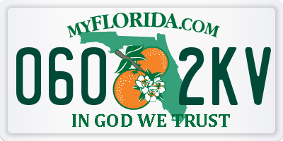 FL license plate 0602KV