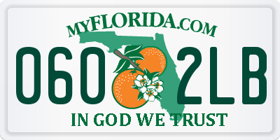 FL license plate 0602LB
