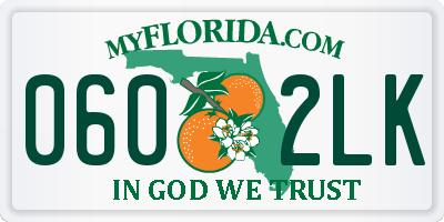 FL license plate 0602LK