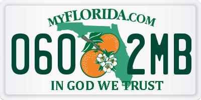 FL license plate 0602MB
