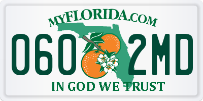 FL license plate 0602MD