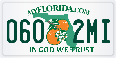 FL license plate 0602MI