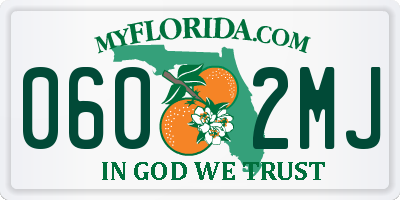 FL license plate 0602MJ
