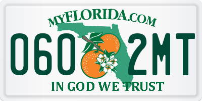 FL license plate 0602MT
