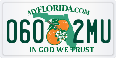 FL license plate 0602MU