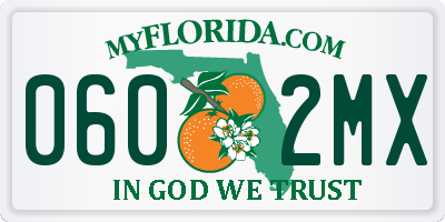 FL license plate 0602MX