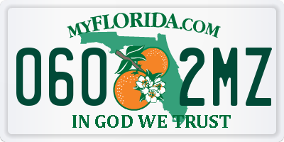 FL license plate 0602MZ