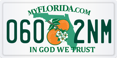 FL license plate 0602NM