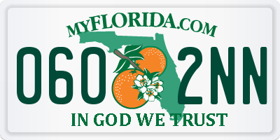 FL license plate 0602NN
