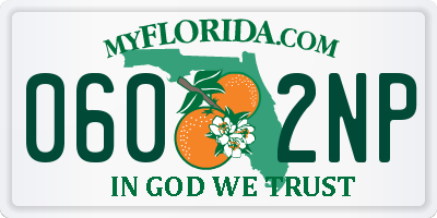 FL license plate 0602NP