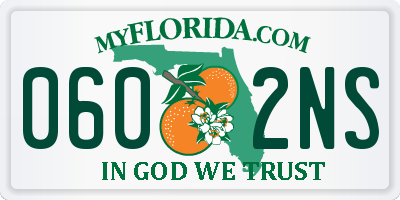 FL license plate 0602NS