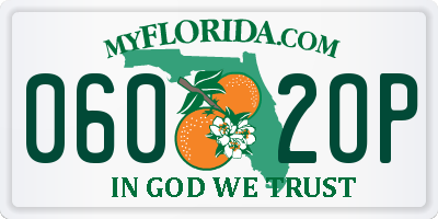 FL license plate 0602OP