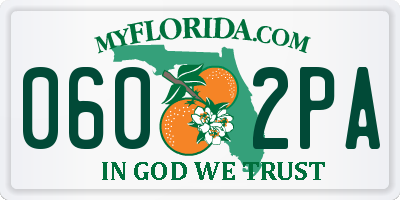 FL license plate 0602PA