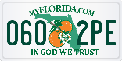 FL license plate 0602PE