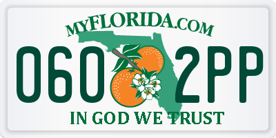 FL license plate 0602PP