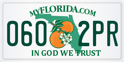FL license plate 0602PR