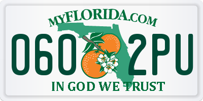 FL license plate 0602PU