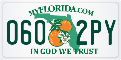 FL license plate 0602PY