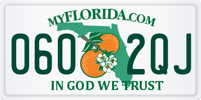 FL license plate 0602QJ