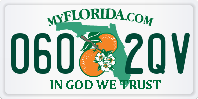 FL license plate 0602QV