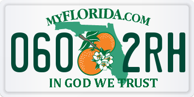 FL license plate 0602RH