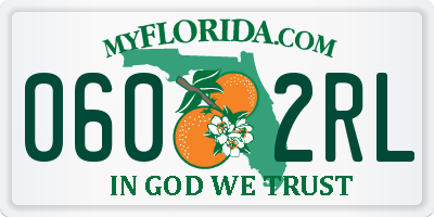 FL license plate 0602RL