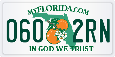 FL license plate 0602RN