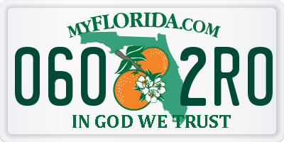 FL license plate 0602RO