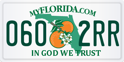 FL license plate 0602RR