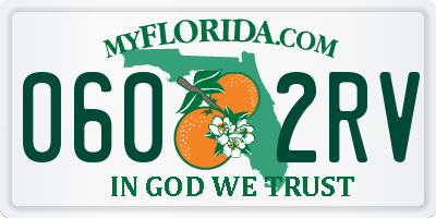 FL license plate 0602RV