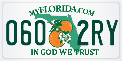 FL license plate 0602RY