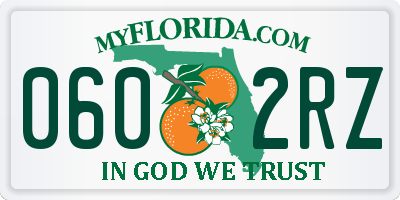 FL license plate 0602RZ