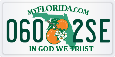 FL license plate 0602SE