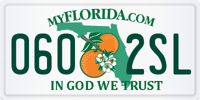 FL license plate 0602SL